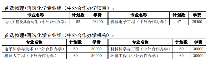 徐州工程学院中外合作办学专业有哪些？